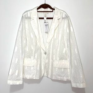 Chico’s Celebration Eyelet Blazer